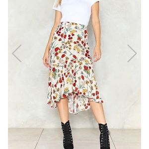 NWT Nasty Gal Floral Midi Skirt